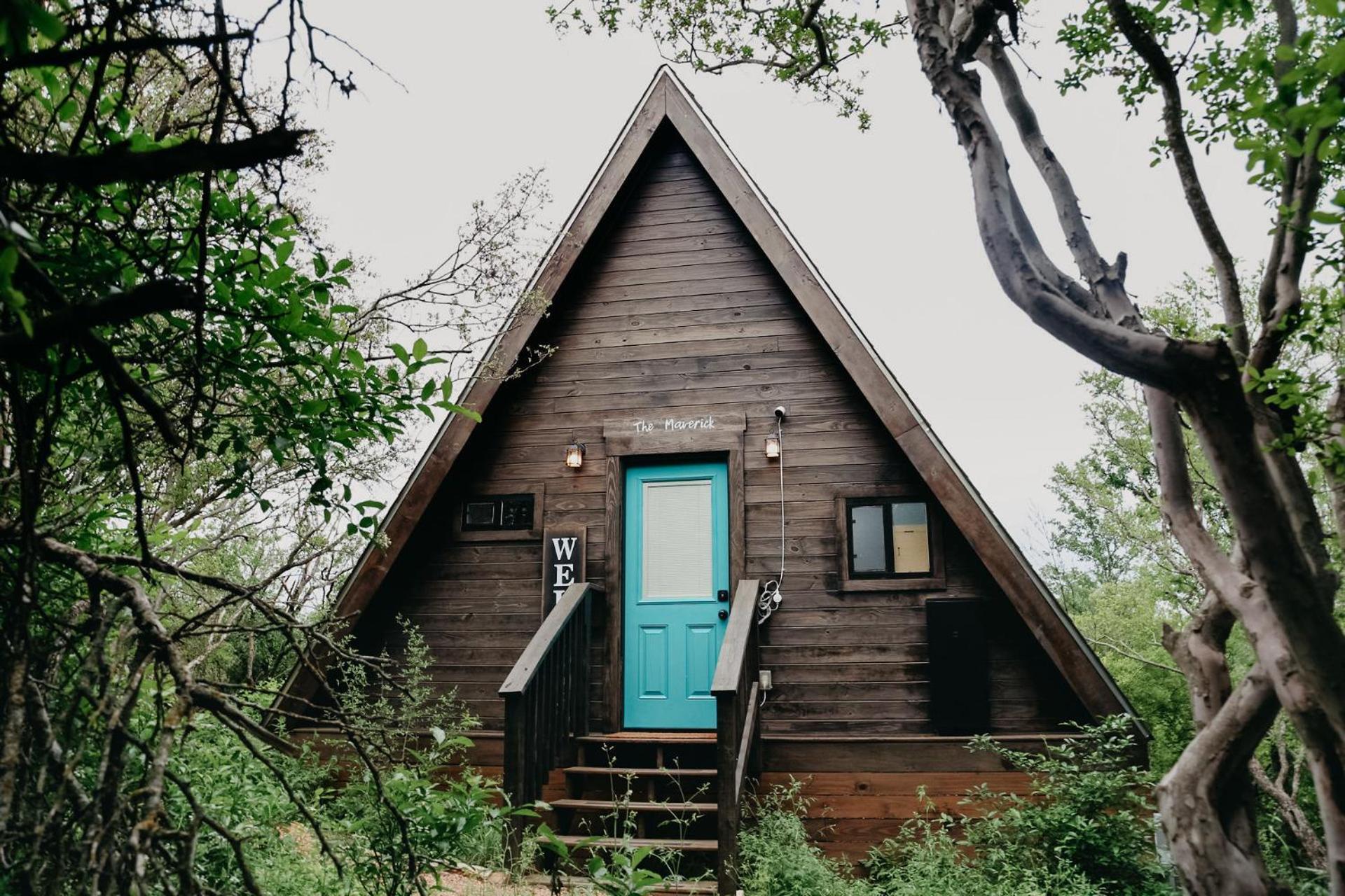 The Maverick: A-Frame W/ Hammock And Tree Top View New Braunfels Dış mekan fotoğraf