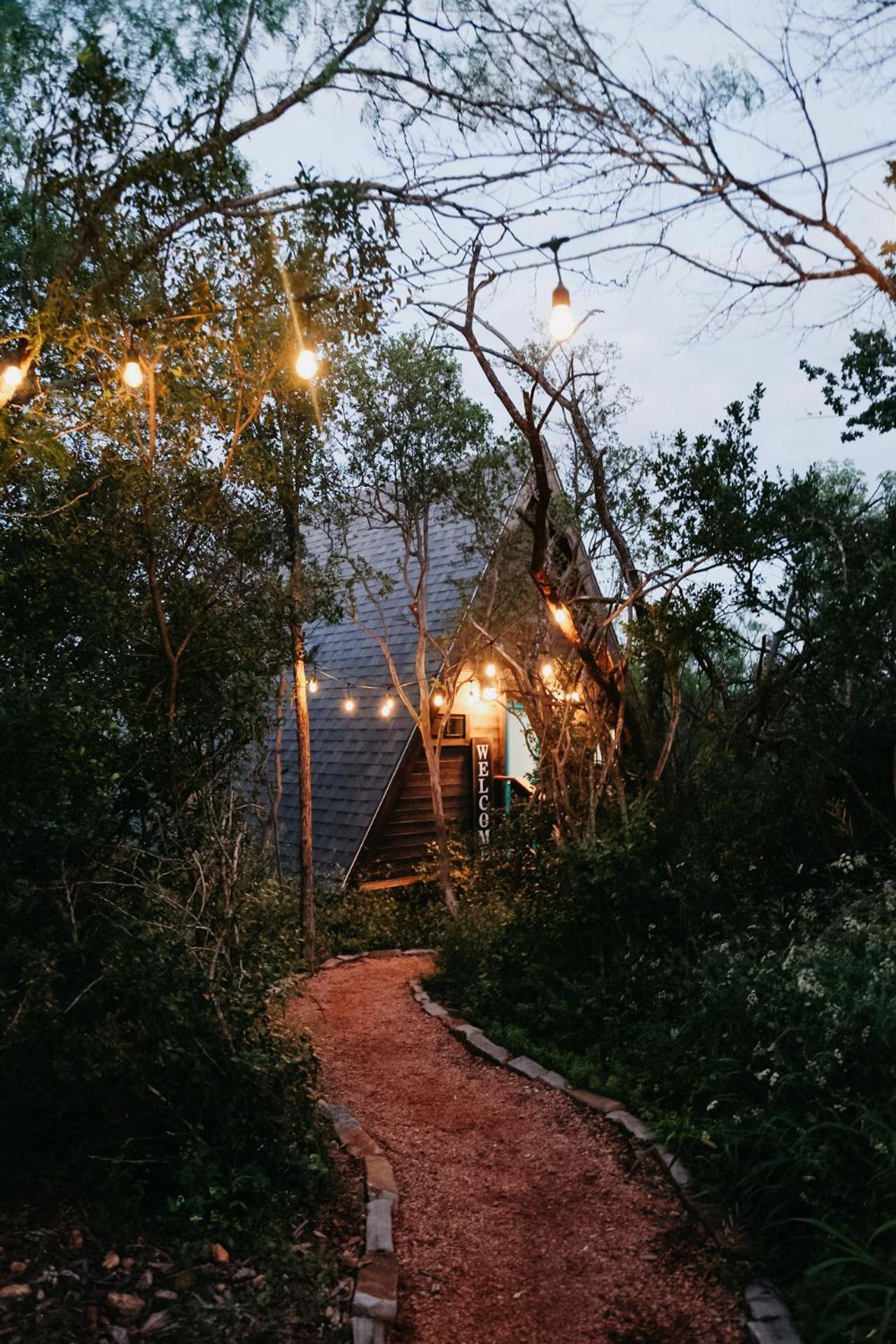 The Maverick: A-Frame W/ Hammock And Tree Top View New Braunfels Dış mekan fotoğraf